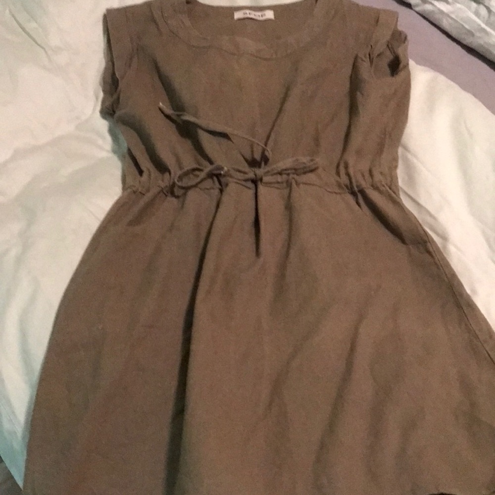Made in Korea Khaki Sleeveless Dress